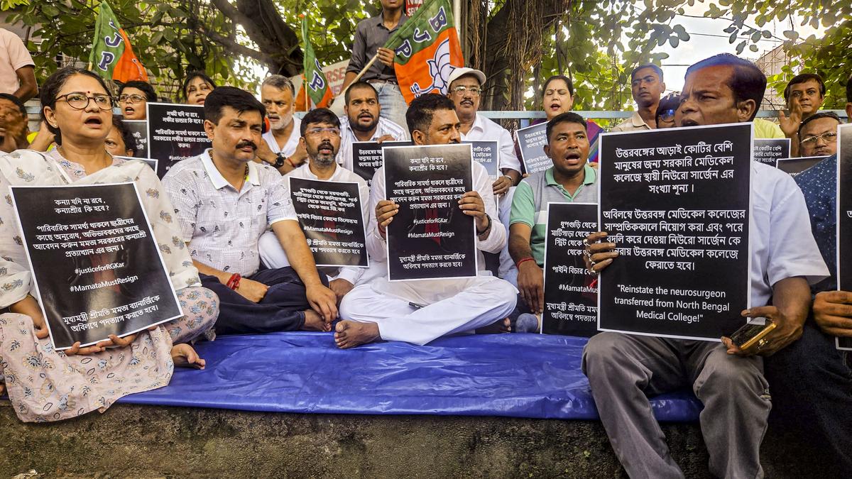 Kolkata doctor's rape-murder: BJP workers 'prevented' from holding protest rally