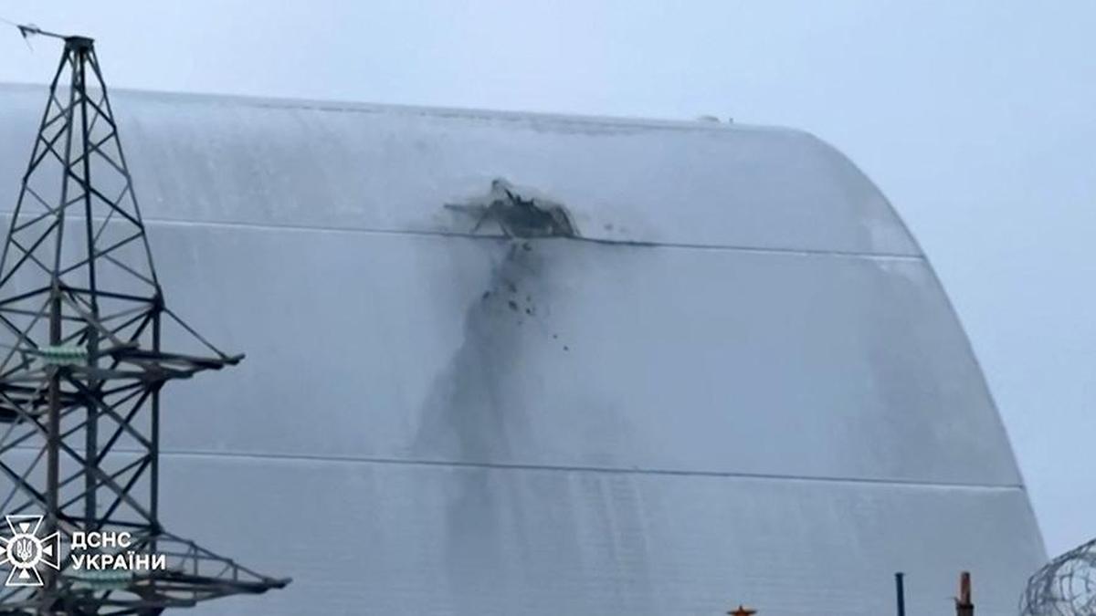 UN agency says Chernobyl nuclear plant's protective shield damaged