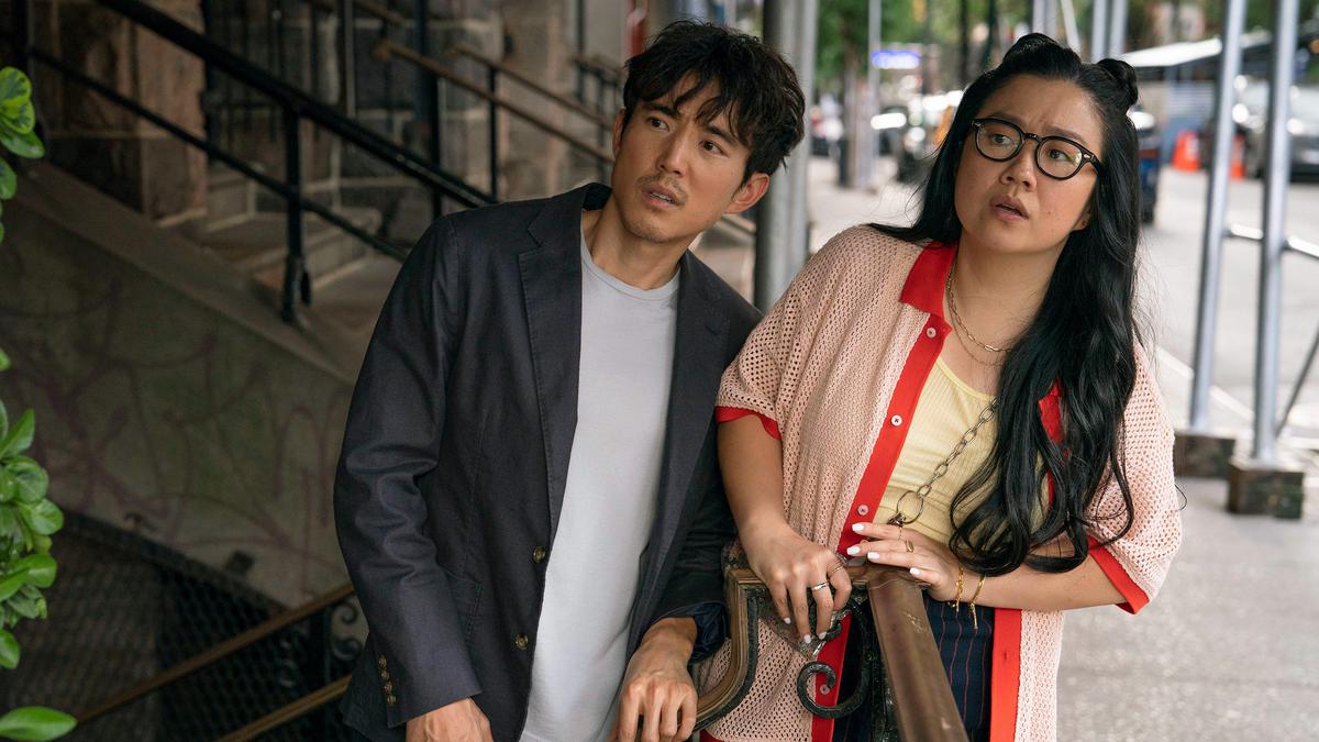 This image released by the Sundance Institute shows Justin H. Min, left, and Sherry Cola in ‘Shortcomings’ by Randall Park, an official selection of the U.S. Dramatic Competition at the 2023 Sundance Film Festival