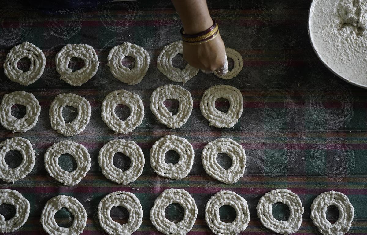 The making of sakinalu. 