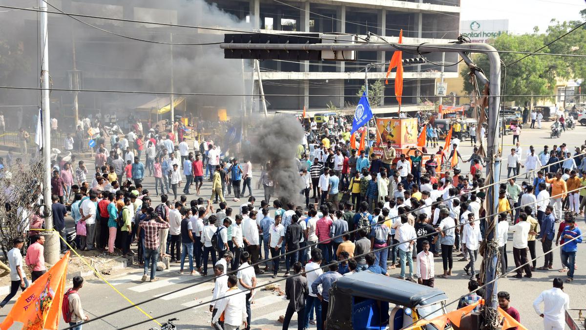 Tension in Kalaburagi over desecration of Ambedkar statue - The Hindu