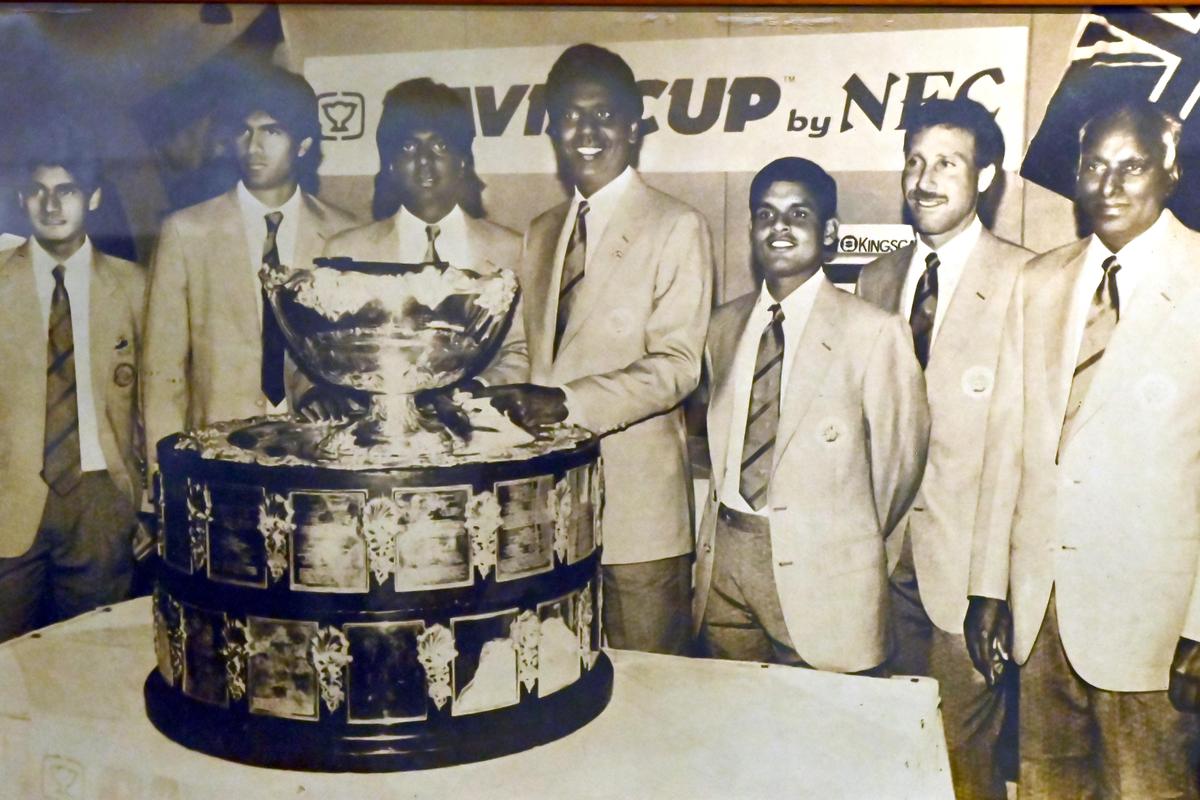 The India Davis Cup team that reached the finals of 1974