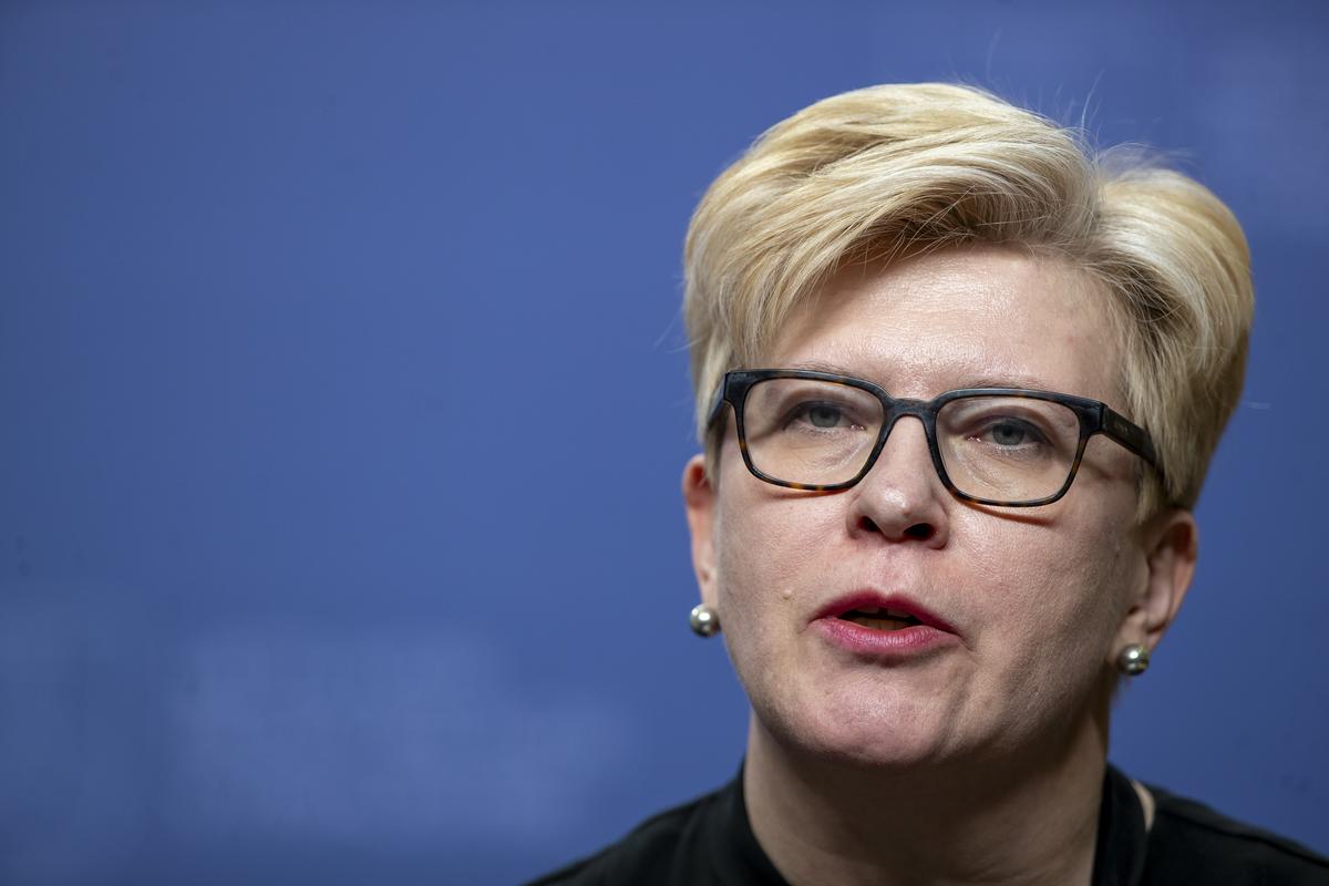 Lithuania’s Prime Minister Ingrida Simonyte. File