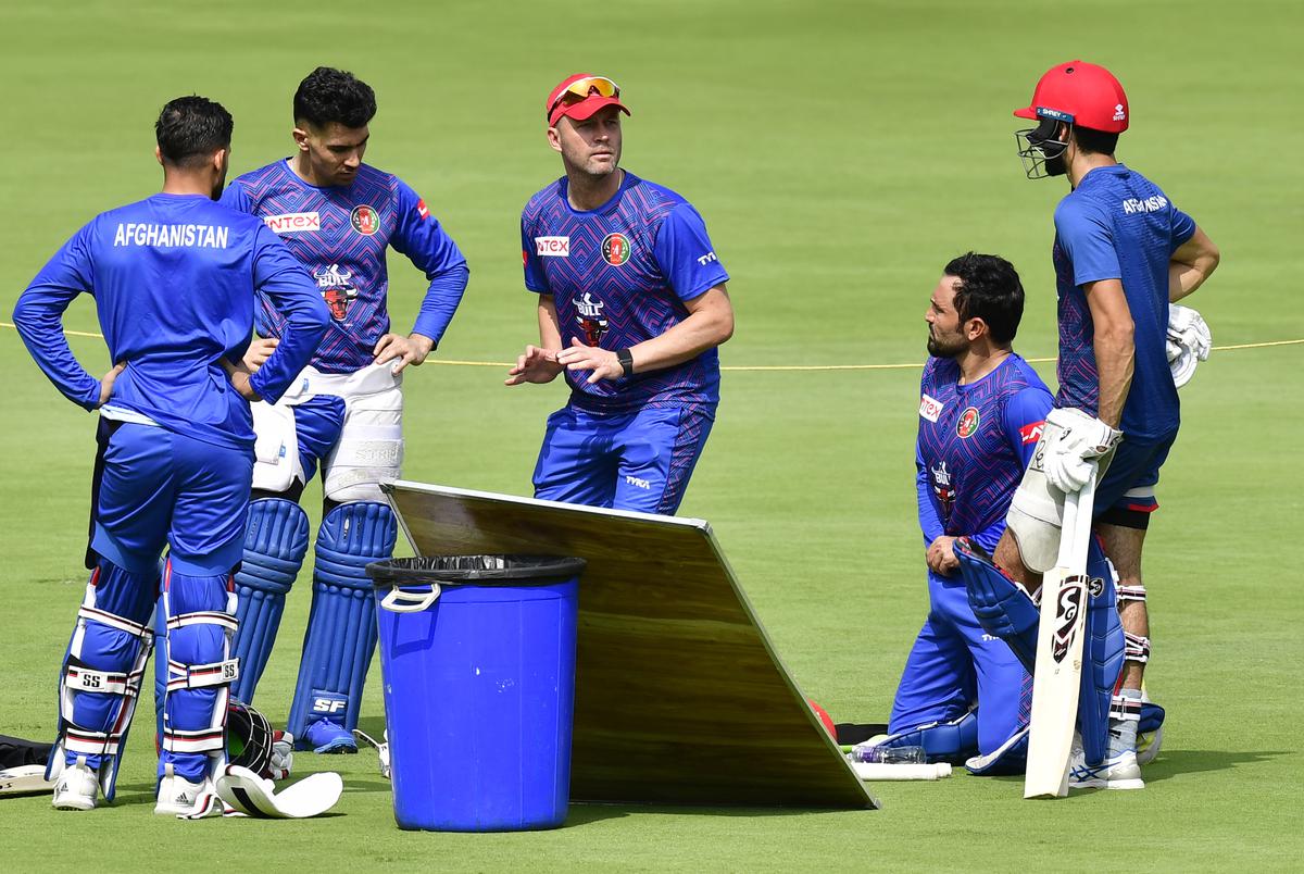 Afghanistan Head Coach Jonathan Trott shares his insights with the team.