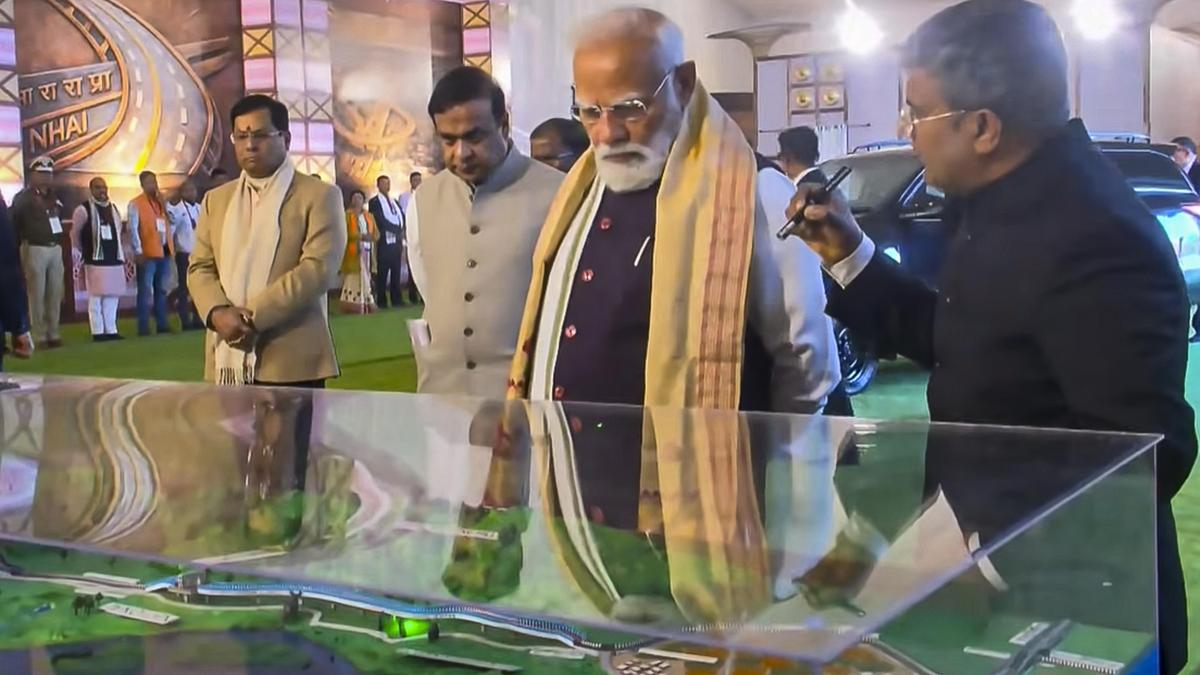 PM Modi lays foundation stone for ₹6,957-crore Kaziranga corridor, flags off two Amrit Bharat trains