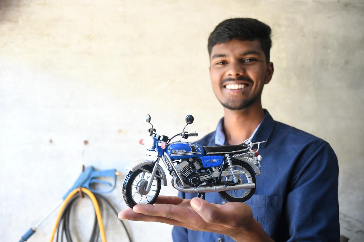 Yamaha rx 100 toy bike on sale
