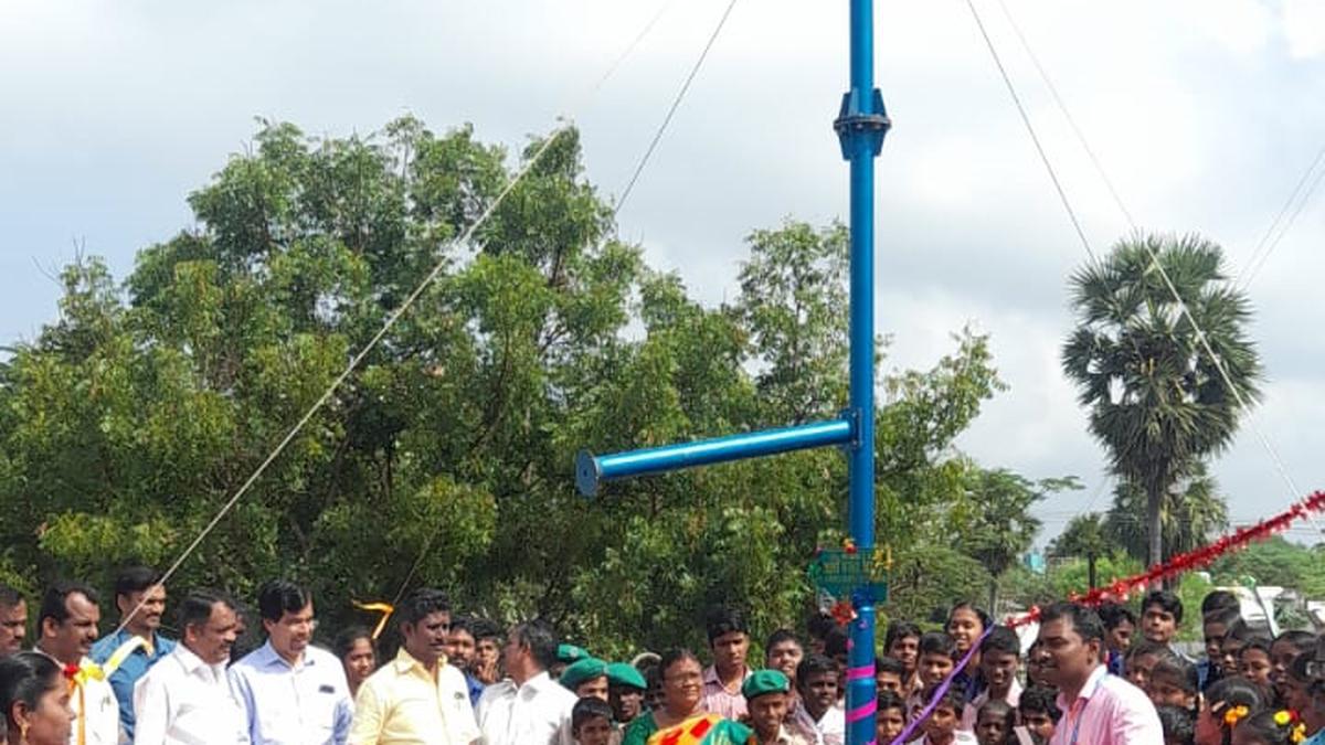 Government school installs small-scale windmill to partially meet its daily power requirement