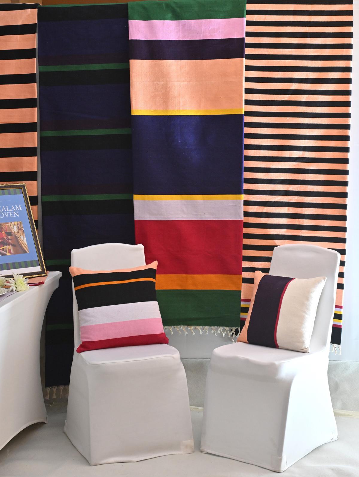 Cushion covers and jamakkalam rugs 