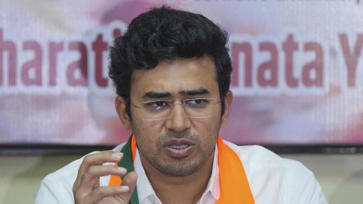 Congress has led Karnataka to bankruptcy, alleges Tejasvi Surya in Mumbai