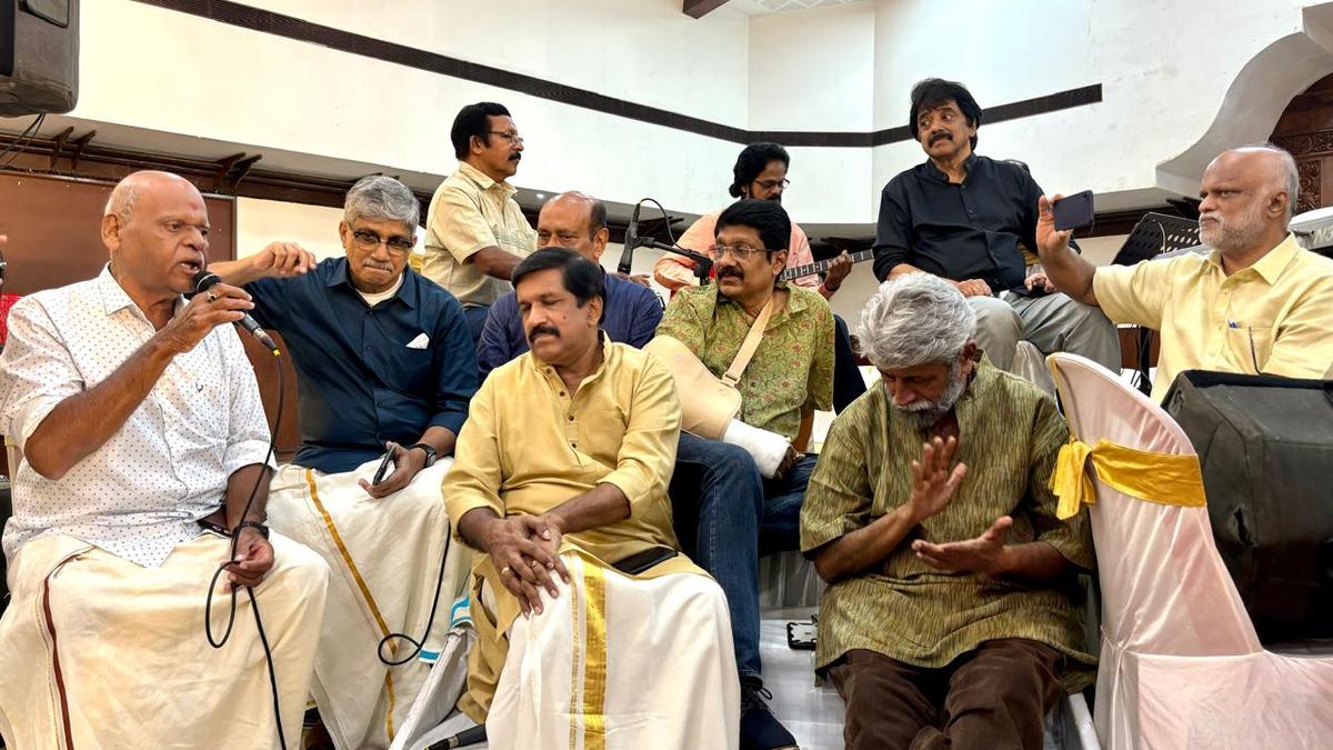 Reunion of members of Bluebirds the once-famous orchestra of Thiruvananthapuram