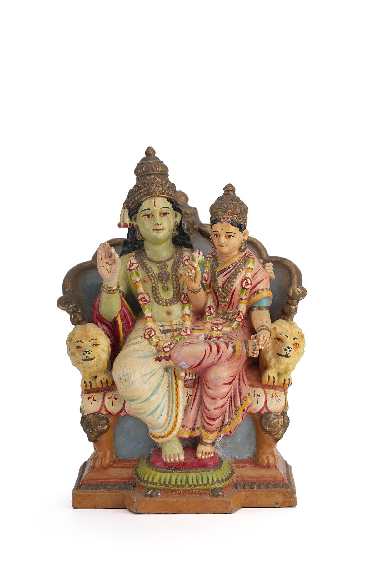 Vintage golu dolls restored and repainted at the Ashvita Art Gallery, Chennai, by Ashvin Rajagopalan.