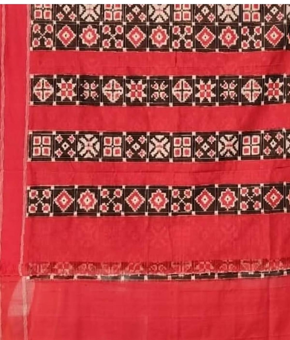 Double ikat cotton sari Double ikat cotton sari