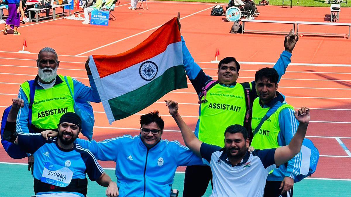 Para Asian Games | Indians clinch 17 medals, including six gold, to begin campaign in style