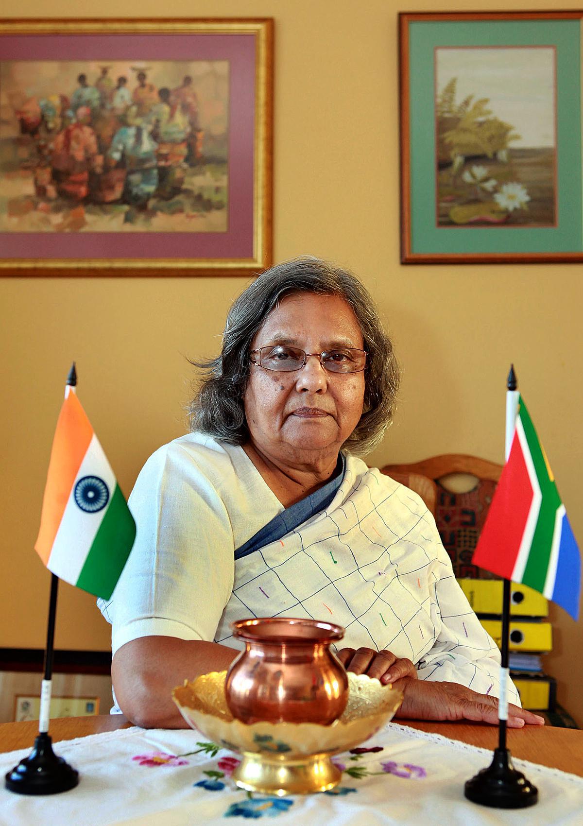 Ela Gandhi, former South African politician and granddaughter of Mahatma Gandhi.