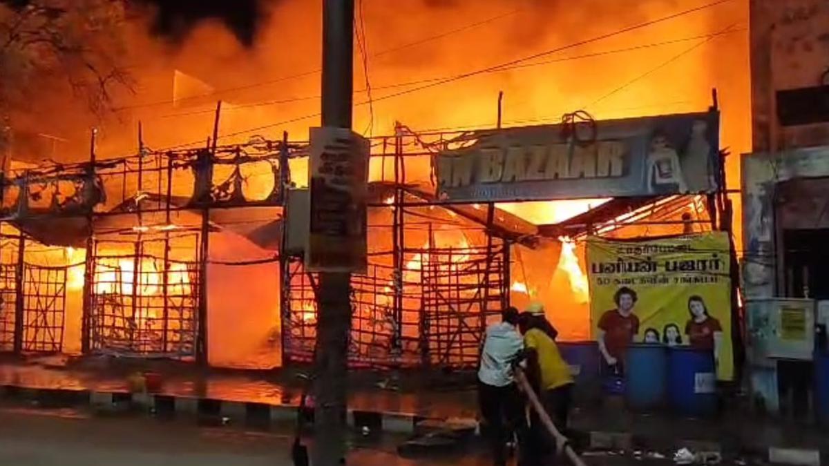 Major fire guts 50 shops at Khadarpet in Tiruppur