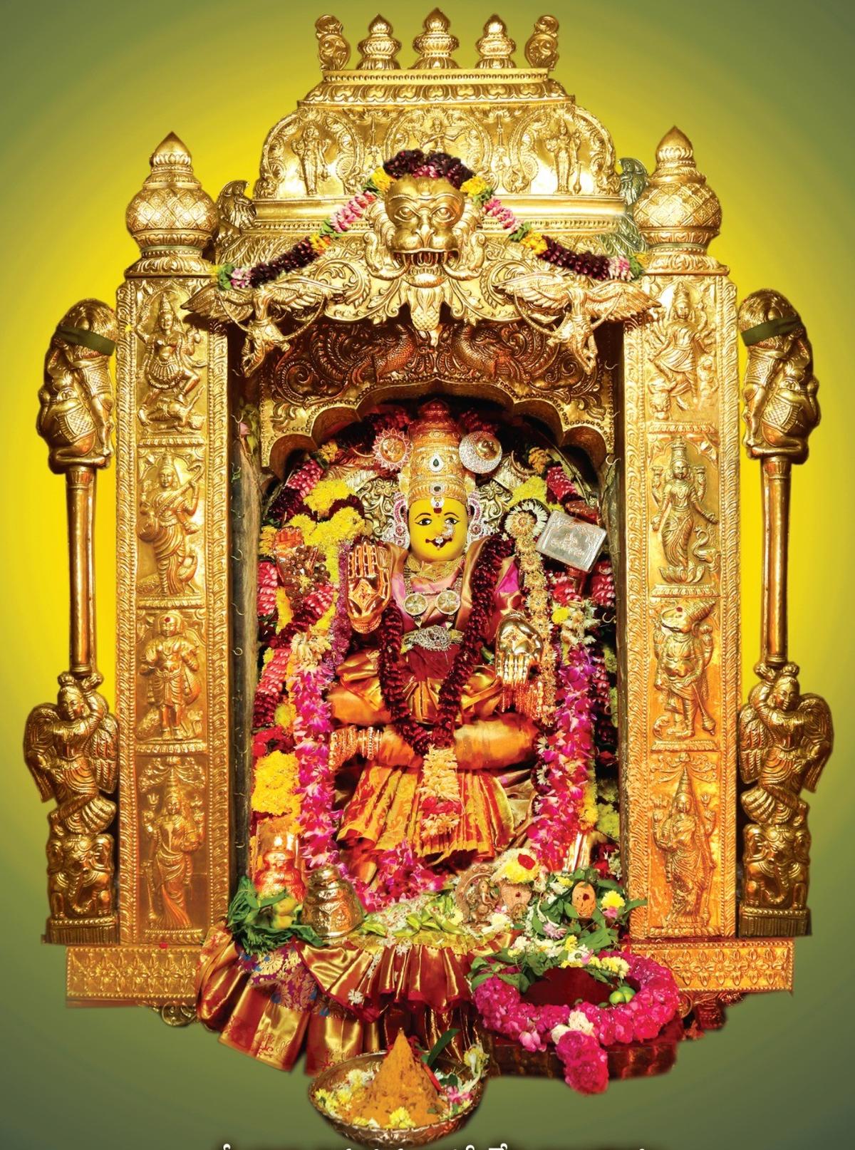 The deity will be adorned as Sri Bala Tripura Sundari Devi on the first day of Dasara utsavama, at Kanaka Durga temple in Vijayawada.