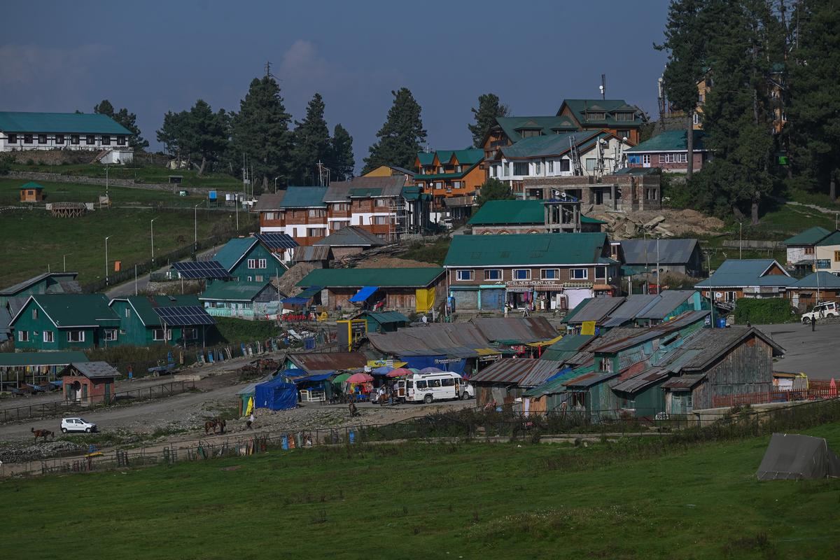Hotels in Gulmarg, many of which may be auctioned. 