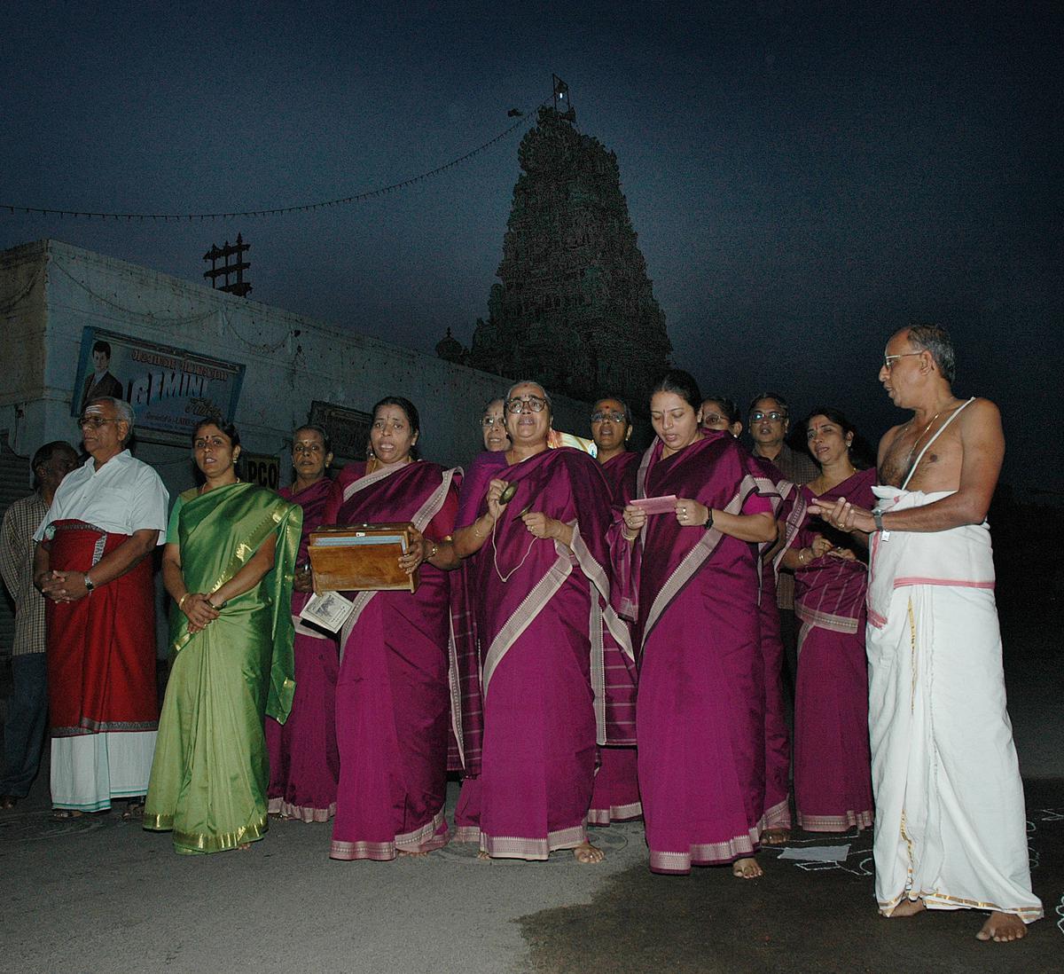Thiruppavai chanting by a group of women in the early hours of Margazhi in Triplicane, in 2004.