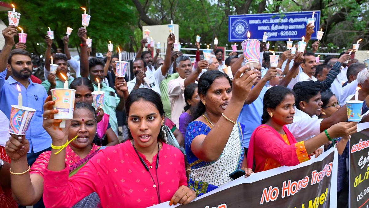 People’s Watch holds candle light vigil in Madurai