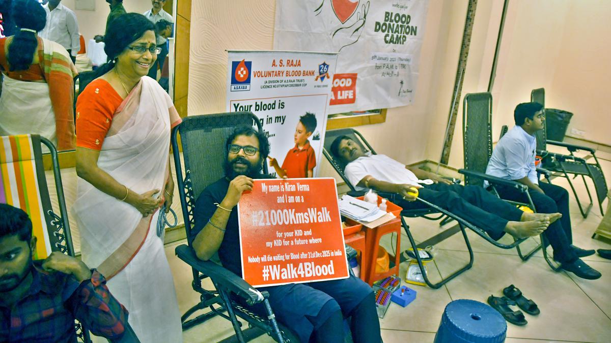Delhi youth embarks on 21,000-km walk to spread awareness on blood donation