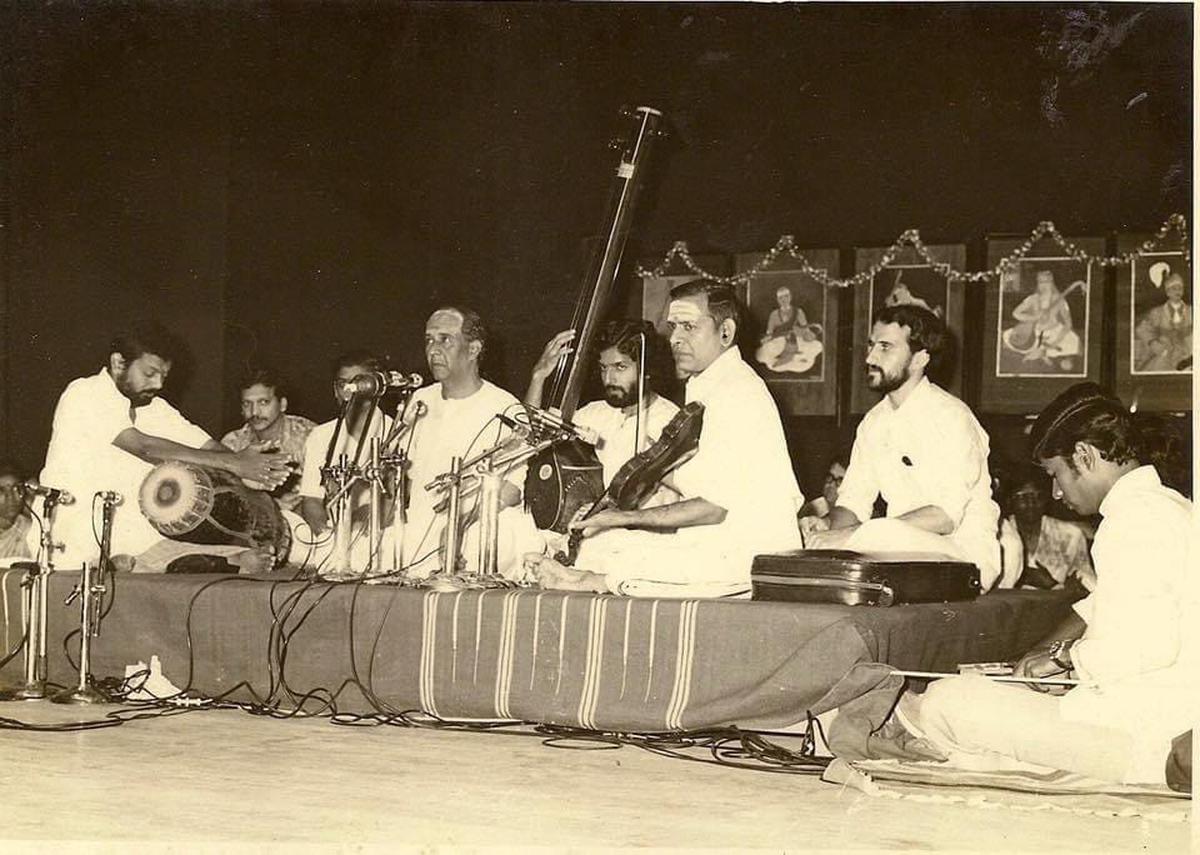 TMT with Karaikudi Mani on the mridangam and M.S. Gopalakrishnan on the violin