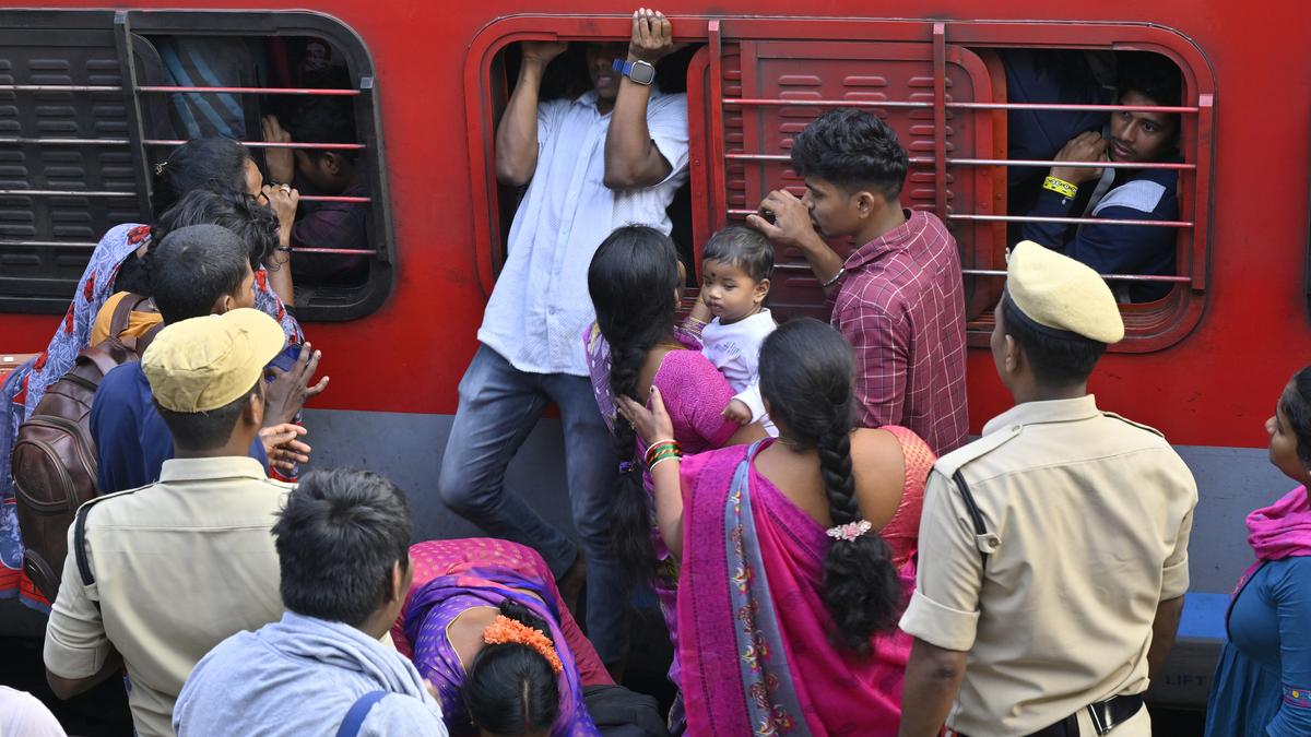 Traffic gridlocked with people heading to hometowns for Sankranti