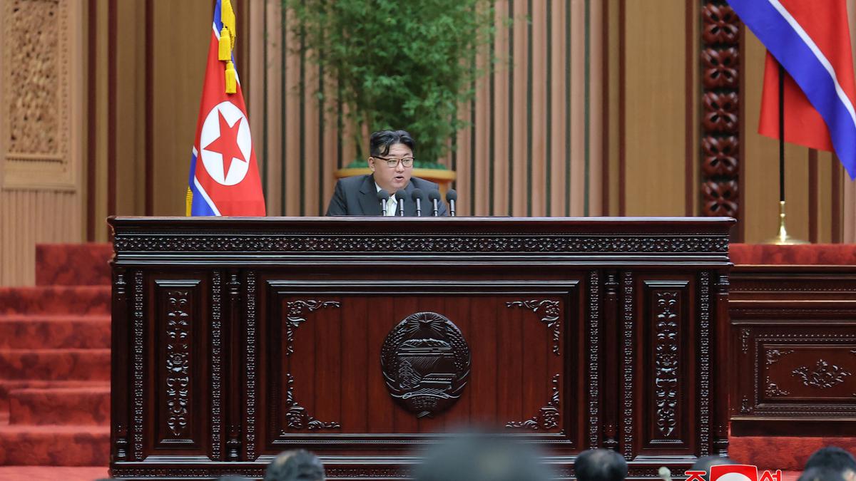 North Korea's Kim Jong Un calls for change in status of South Korea, warns of war