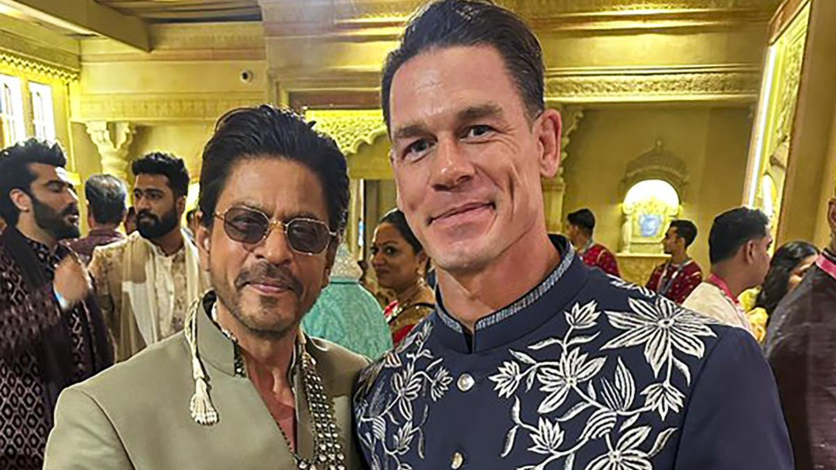 John Cena shares pic with Shah Rukh Khan at Anant Ambani-Radhika’s wedding ceremony