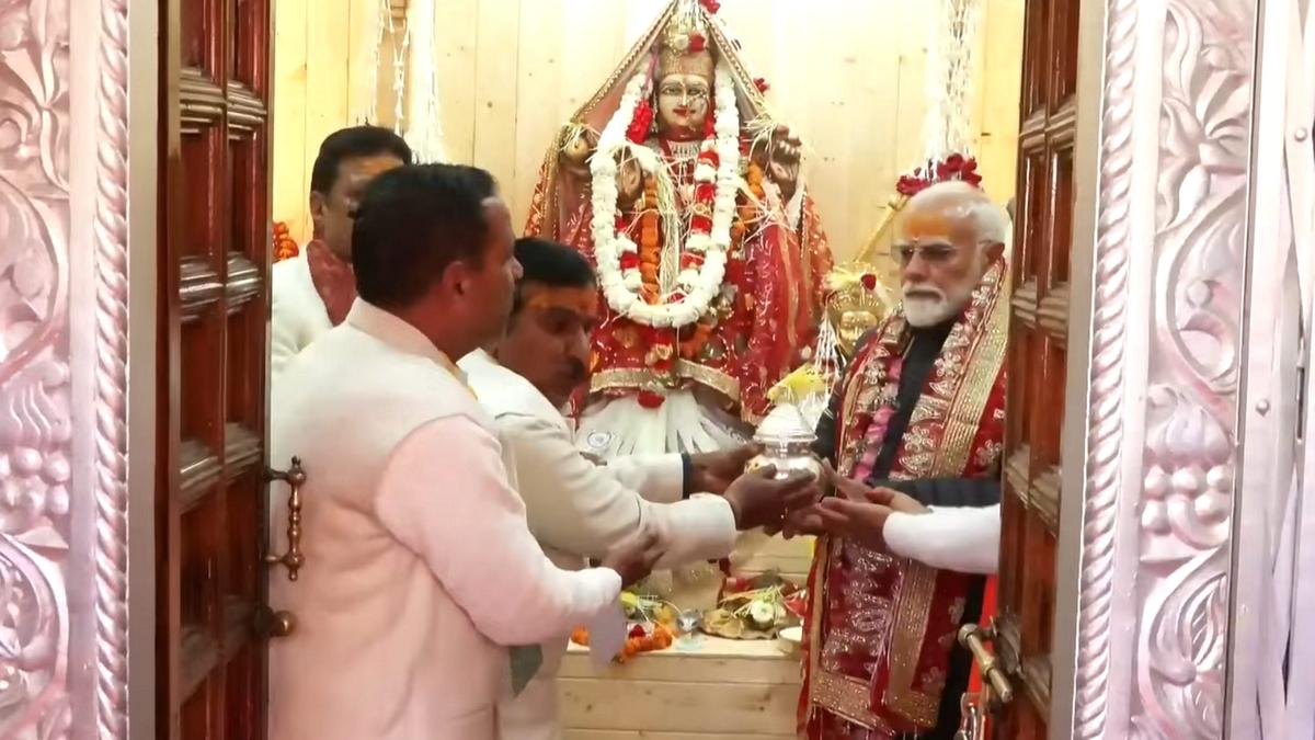 PM Modi offers prayers to Goddess Ganga at Mukhwa temple in Uttarakhand