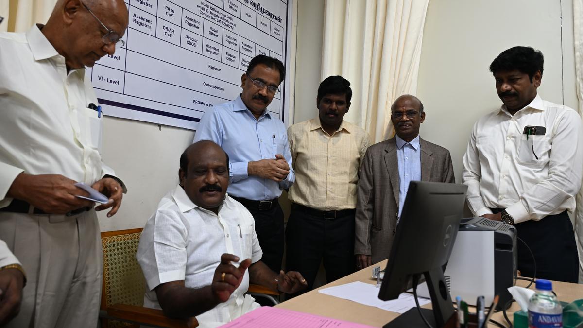 Help desk launched at Bharathidasan University