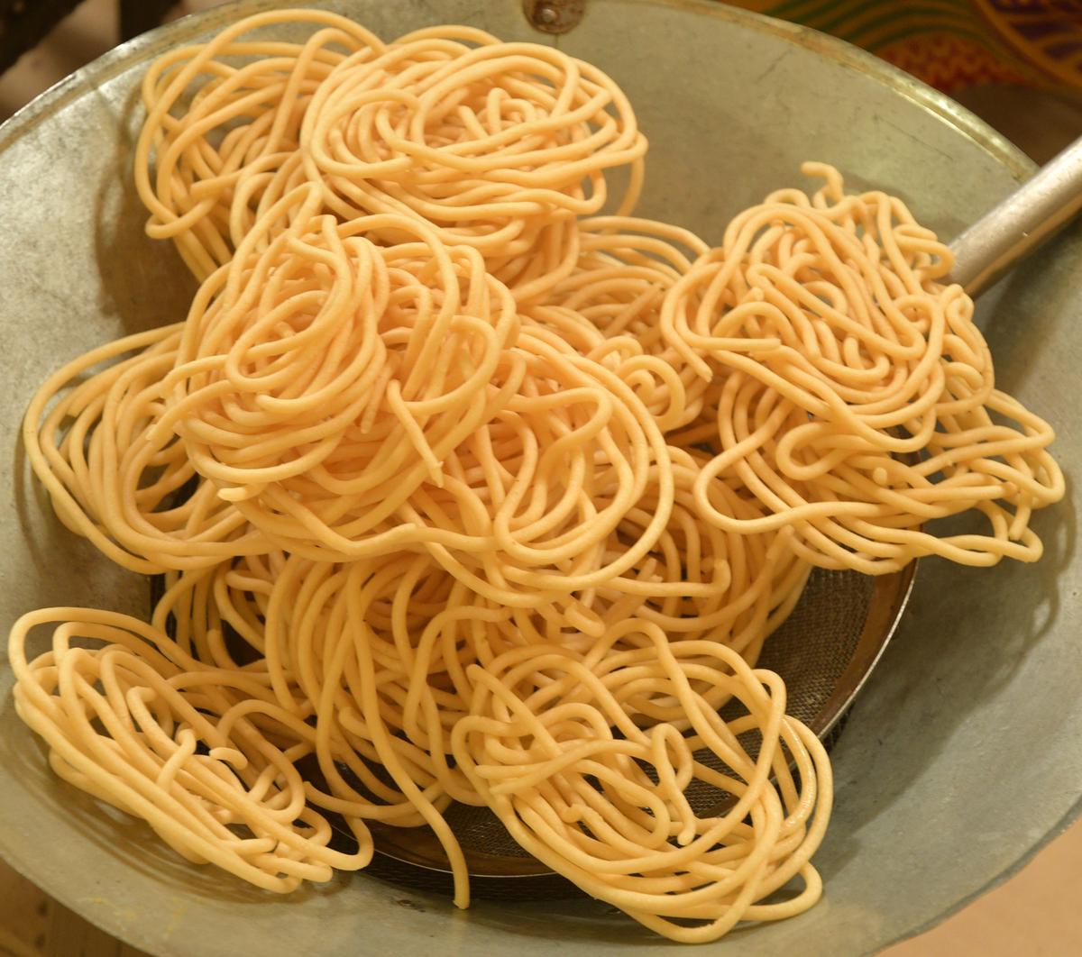 Murukku is a best-selling snack at Vaibavam Foods, Srirangam.