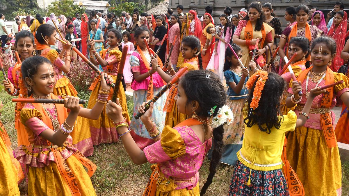 Devotees in Visakhapatnam celebrate the consecration of Ram idol in Ayodhya with special pujas and programmes