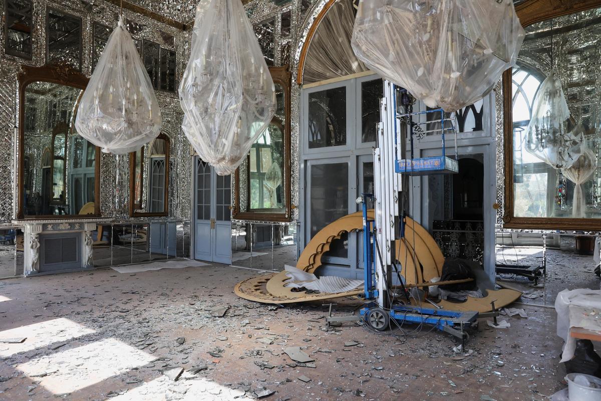 Debris at the historical monument Golestan Palace after it was damaged in an Israeli and U.S. strike, amid the U.S.-Israeli conflict with Iran, in Tehran, Iran, March 3, 2026.