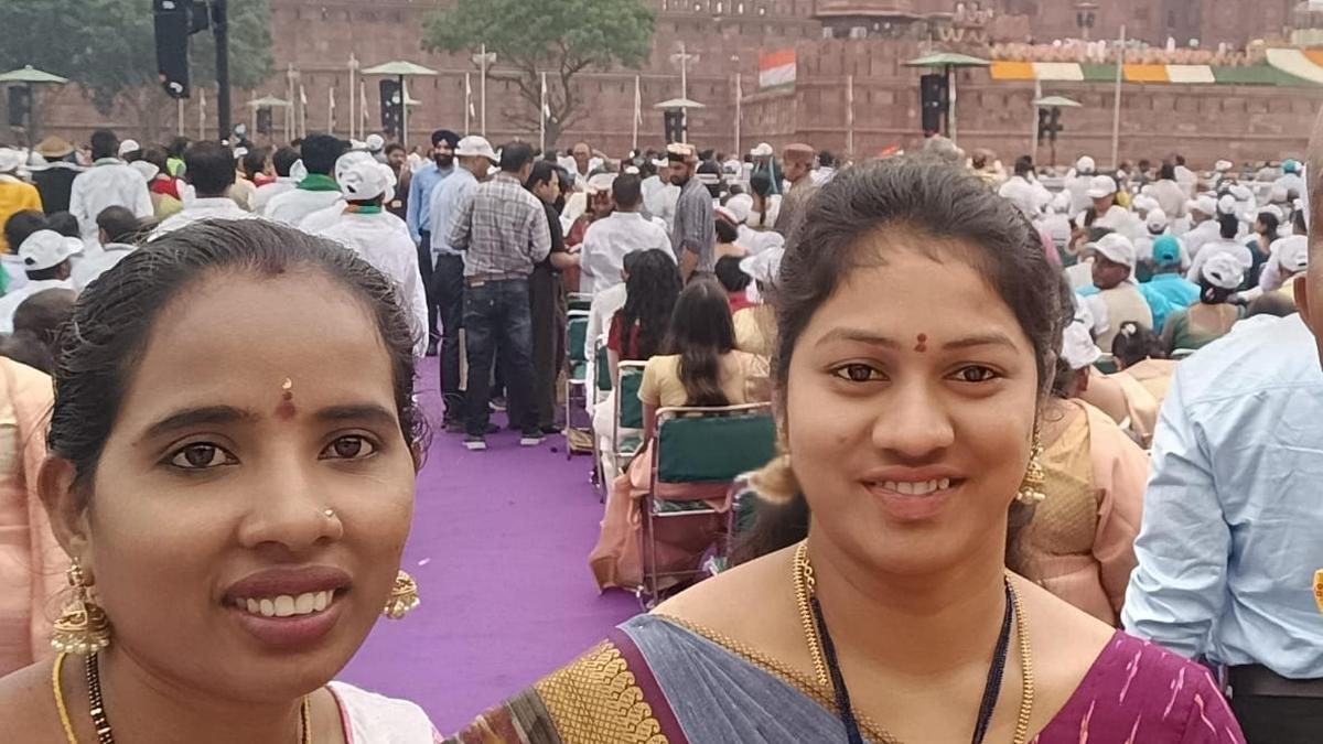 Two tribal women farmers take part in I-Day celebrations in Delhi