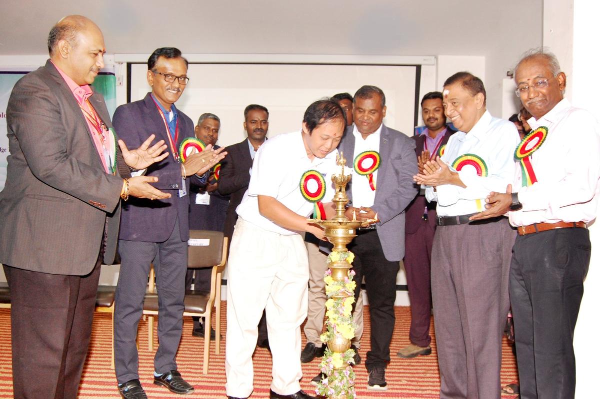 A conference being inaugurated at Kalasalingam University, Srivilliputtur.