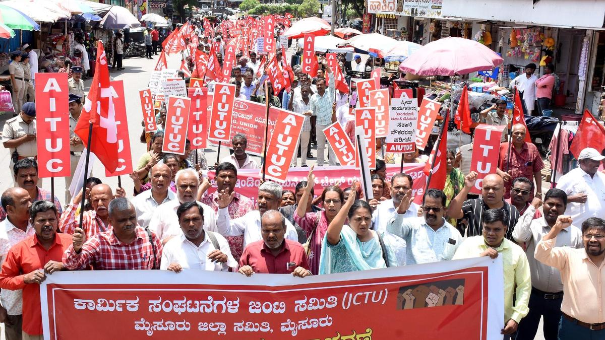 May Day rally taken out in Mysuru