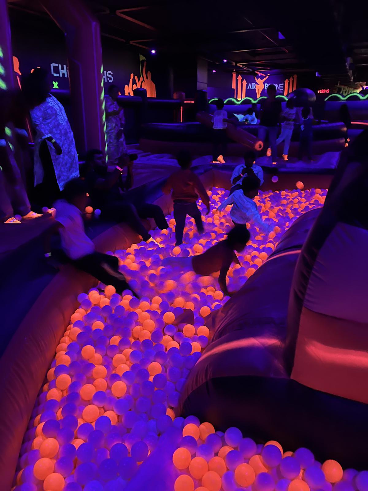At Airborne also enjoy a glow-in-the-dark experience