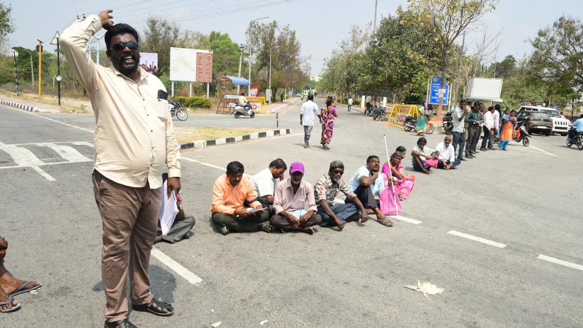 Association of Visually Challenged students stage hunger strike