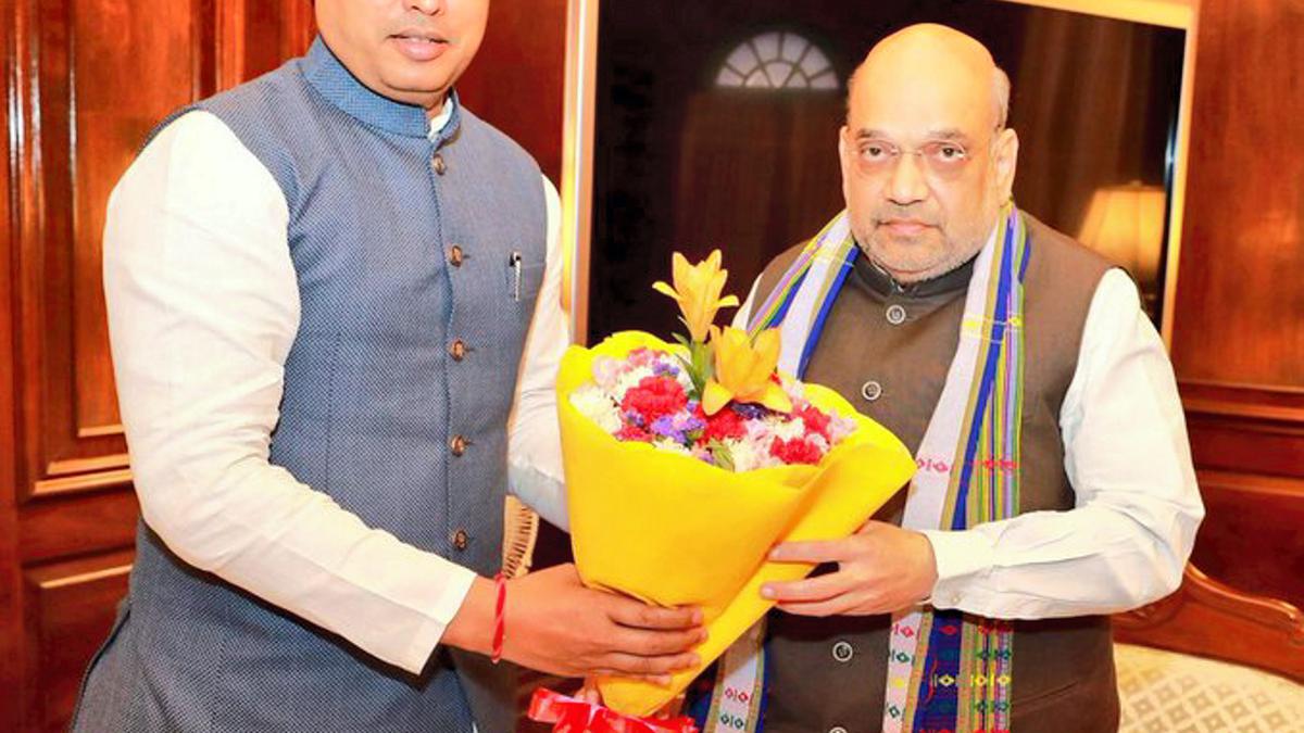 Tripura Chief Minister discusses Bru rehabilitation with the Union Home Minister