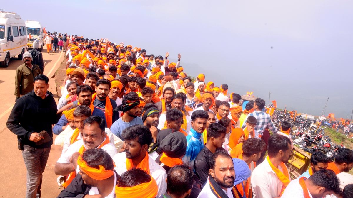 Datta Jayanthi: Hundreds visit cave shrine in Chikkamagaluru