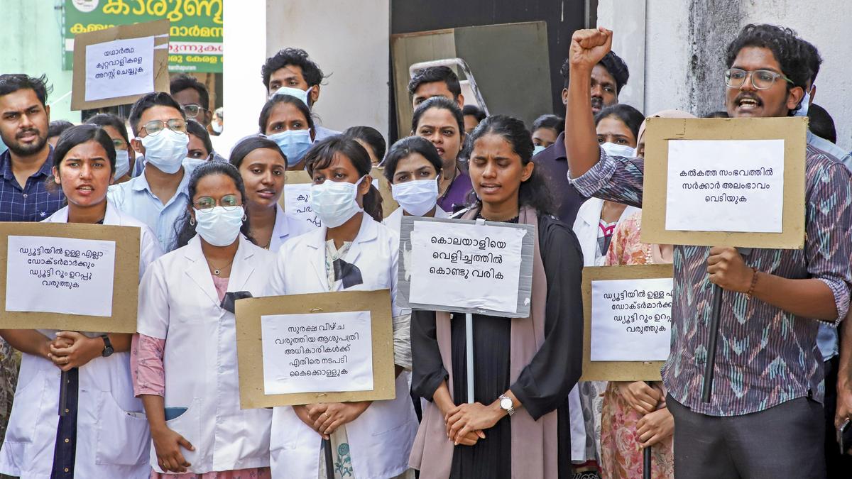 Protest over the murder of medico in Kolkata