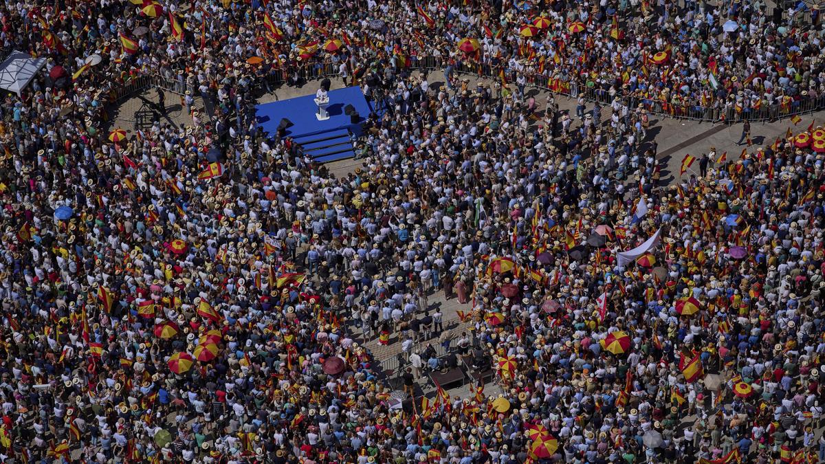 Tens of thousands join anti-government protest in Madrid