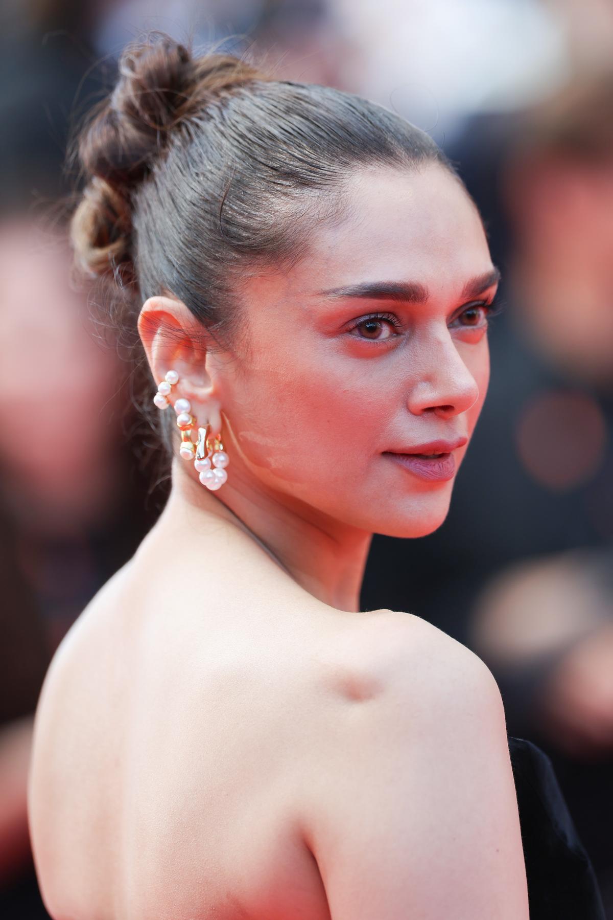 CANNES, FRANCE - MAY 23: Aditi Rao Hydari attends the ‘L’Amour Ouf’ (Beating Hearts) Red Carpet at the 77th annual Cannes Film Festival at Palais des Festivals on May 23, 2024