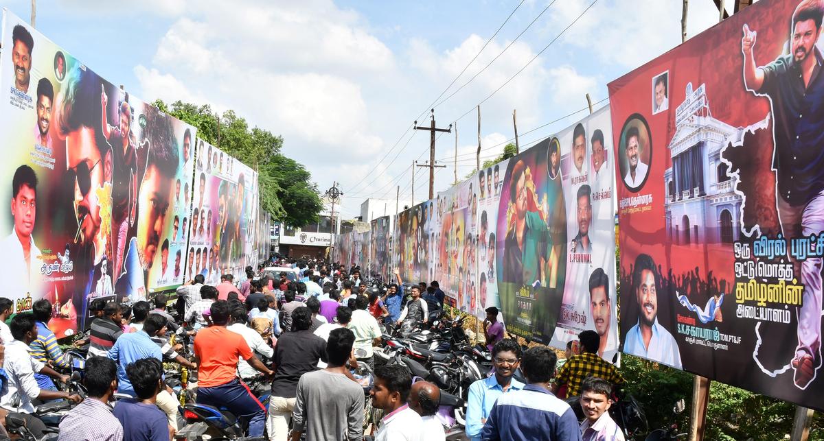 File image: Actor Vijay’s fans celebrate release of his ‘Sarkar’ on November 05, 2018.