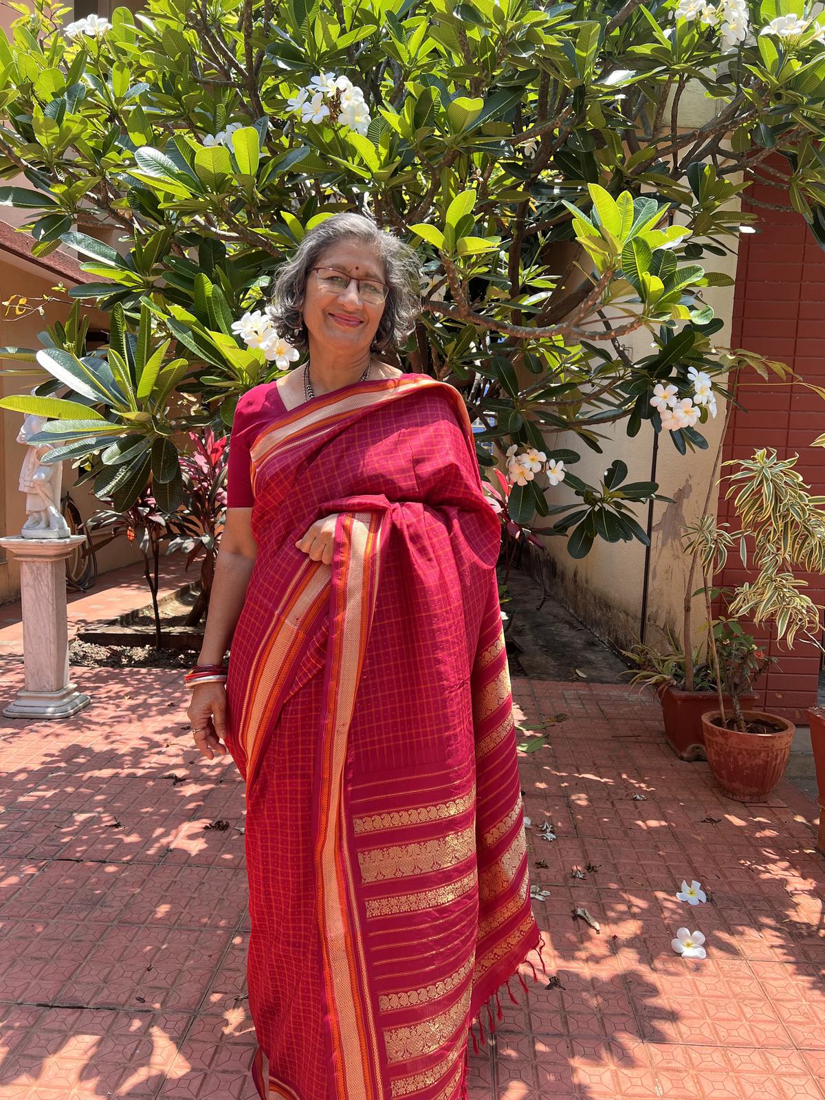 Pavithra Muddaya drapes the Puja Saree recreated by Vimor 