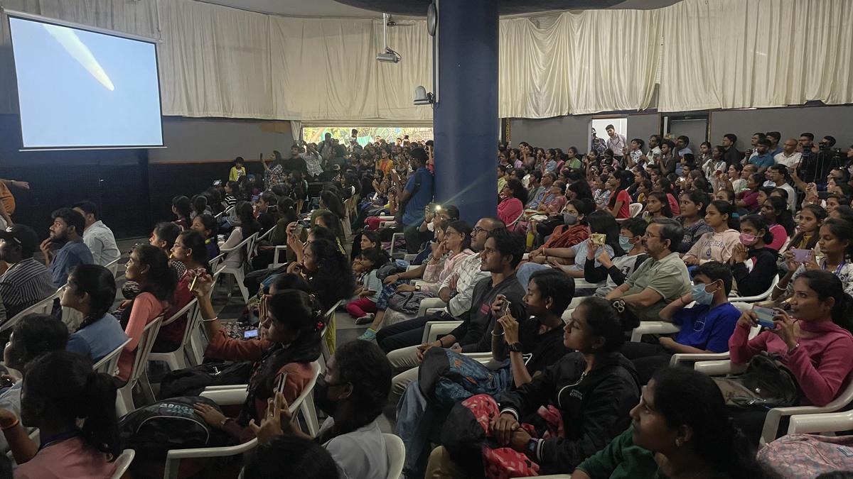 Space enthusiasts watch Chandrayaan 3 launch at planetarium in Bengaluru  