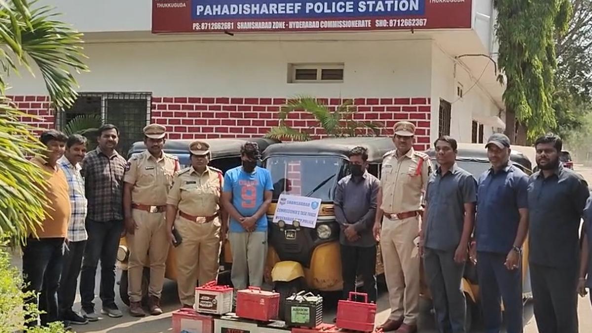 Two held in auto-rickshaw, vehicle battery theft cases