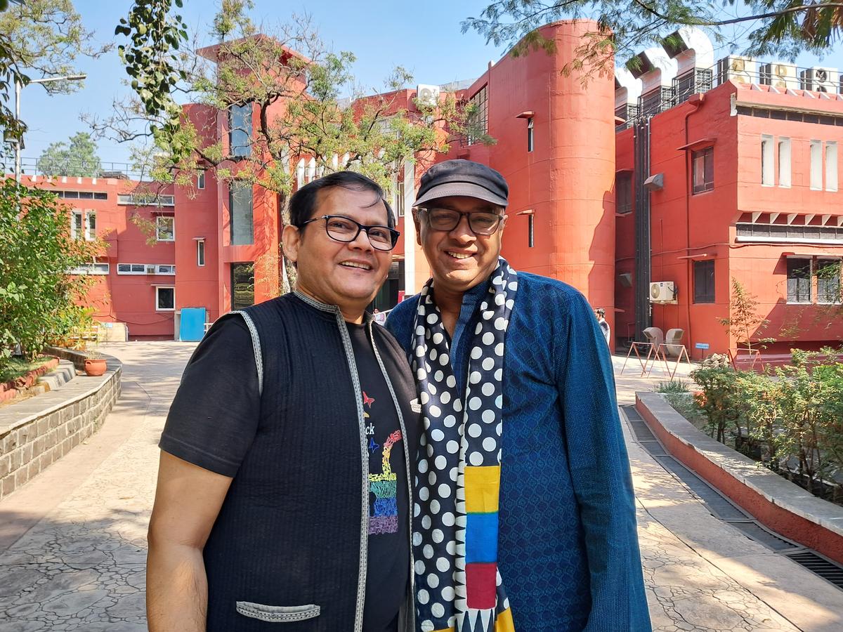 Queer activists Saagar Gupta (left) and Sridhar Rangayan 