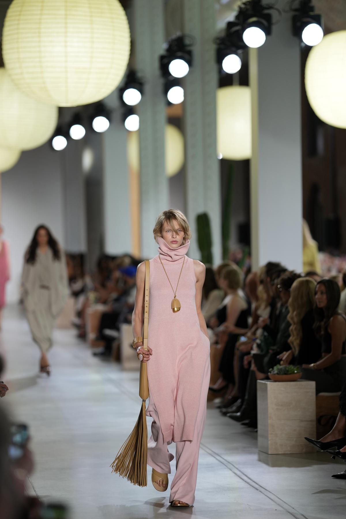 A model walks the runway.