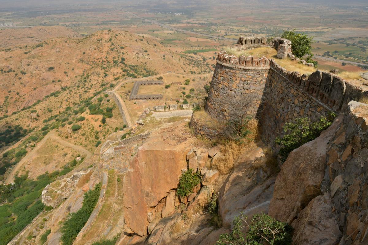 A view of Gooty Fort, at Gooty, in Anantapur district. This area was ruled by king Ashoka, and later by many other kings.